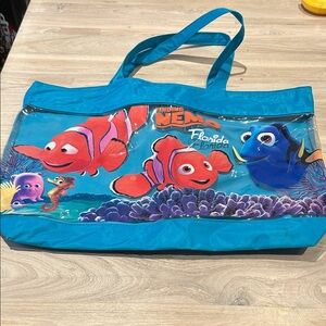 Disney Teal Vinyl Finding Nemo Character Tote